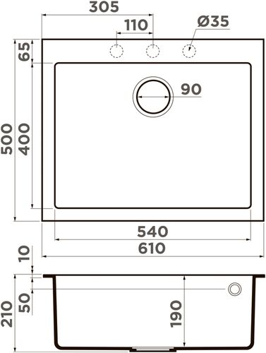 Мойка Omoikiri Bosen 61A-GB Artceramic/графит