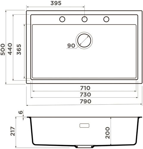 Мойка Omoikiri Sintesi 79-GB Artceramic/графит