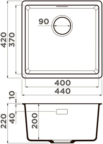 Мойка Omoikiri Kata 44-U-DC Artgranit/темный шоколад 4993402