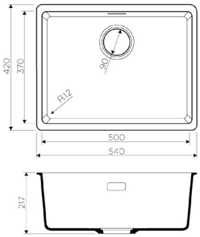 Мойка Omoikiri Kata 54-U-DC artgranit/темный шоколад, 4993409