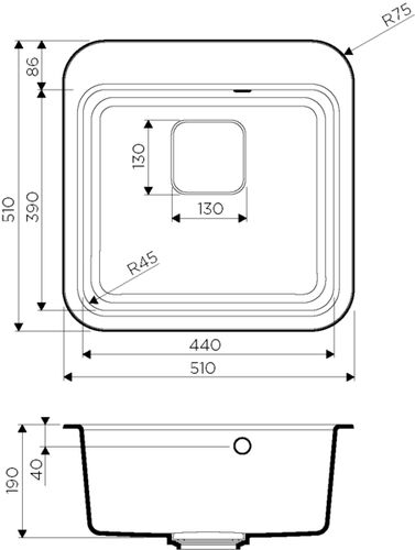 Мойка Omoikiri Tasogare 51-BL черный