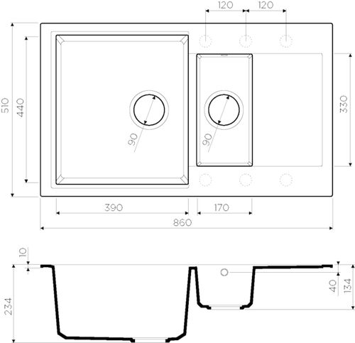 Мойка Omoikiri Daisen 86-2-CA Artgranit/карамель 4993474