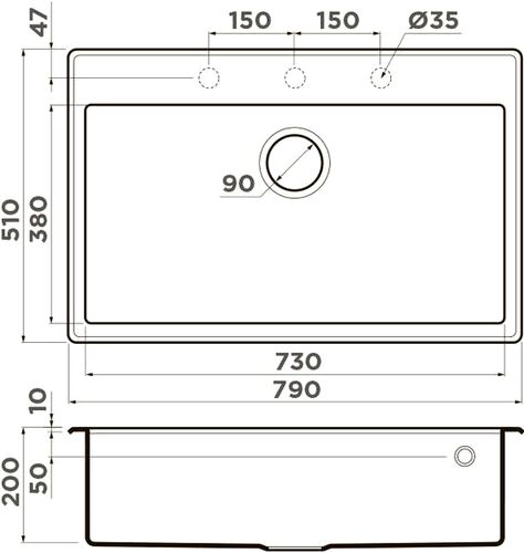 Мойка Omoikiri Tedori 79-GR Tetogranit/leningrad grey 4993571