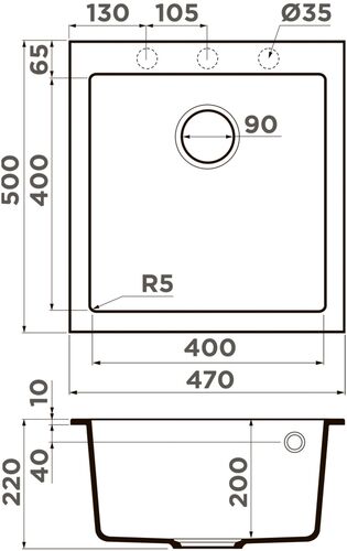 Мойка Omoikiri Bosen 47-WH Tetogranit ваниль, 4993587