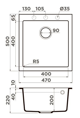 Мойка Omoikiri Bosen 47-SA Tetogranit/бежевый 4993588