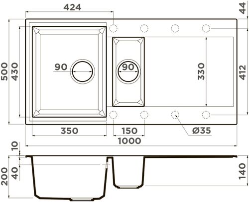 Мойка Omoikiri Sakaime 100-2-WH Tetogranit/белый, 4993895