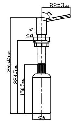 Дозатор Omoikiri OM-02-BL