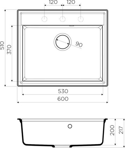 Мойка Omoikiri Daisen 60-DC темный шоколад, artgranit, 4993621