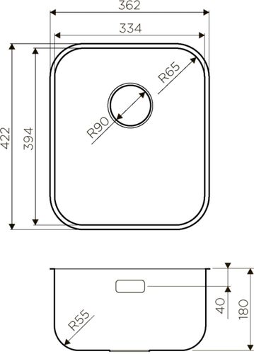 Мойка Omoikiri Omi 36-U-IN нерж.сталь/нержавеющая сталь 4993485